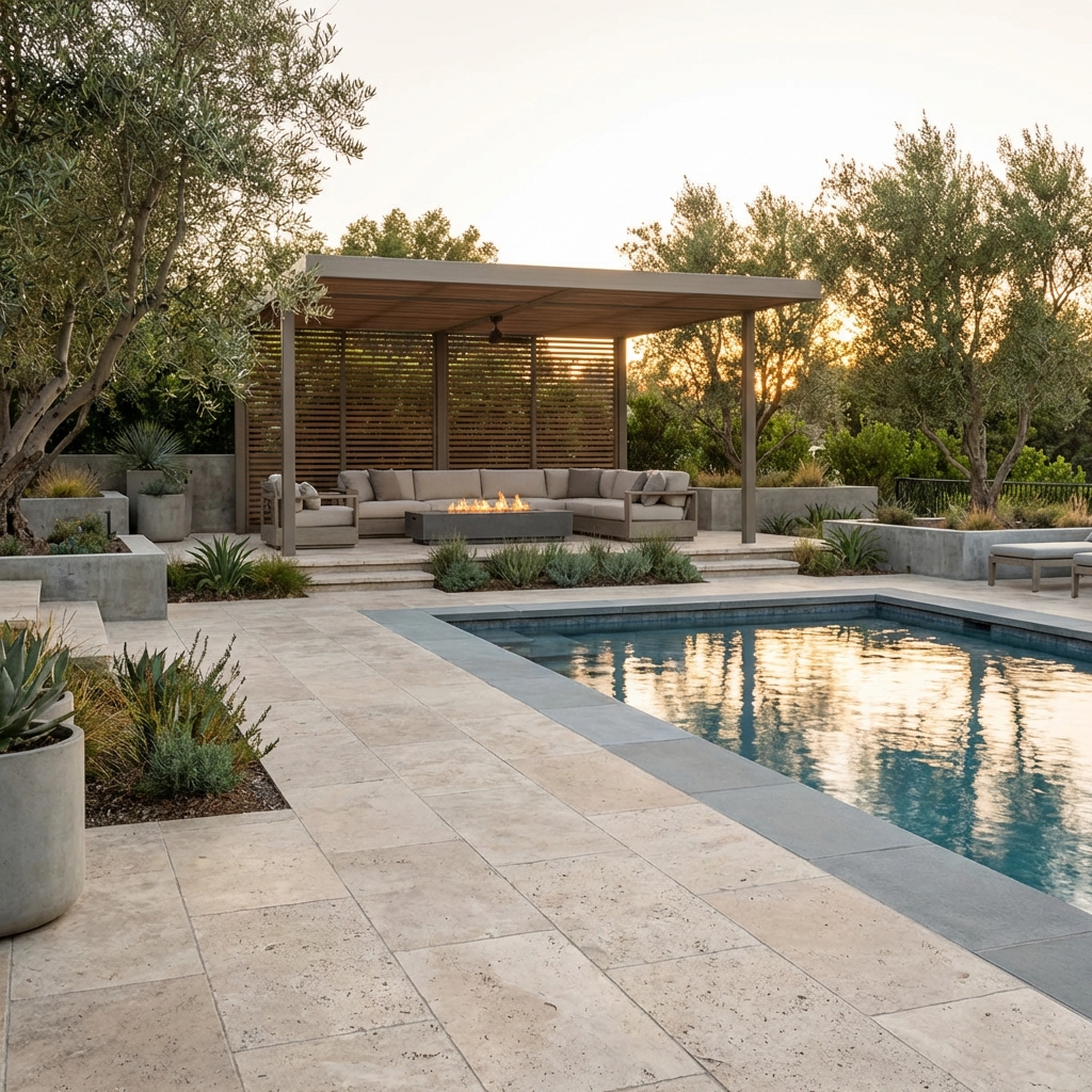 Terrasse en pierre naturelle